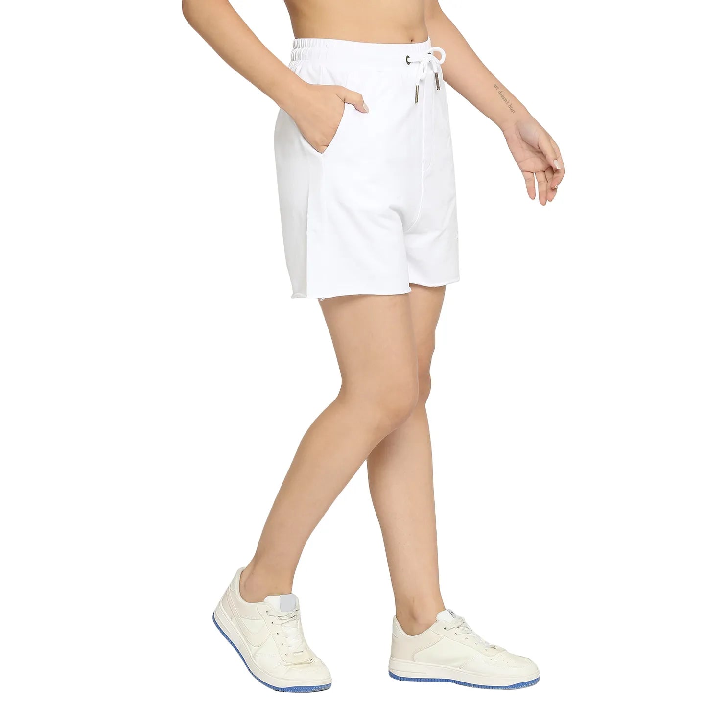 Being Human Clothing Women Relax Fit Shorts-White