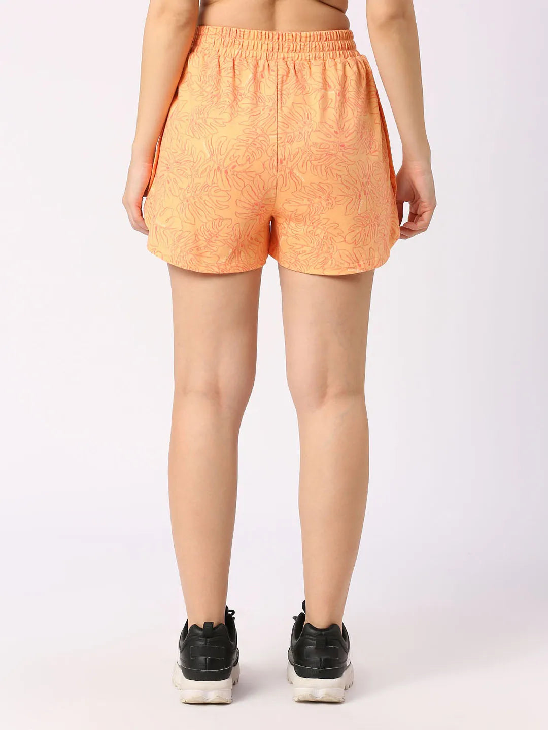 Women Relaxed Fit Shorts-Amber Yellow by Being Human Clothing