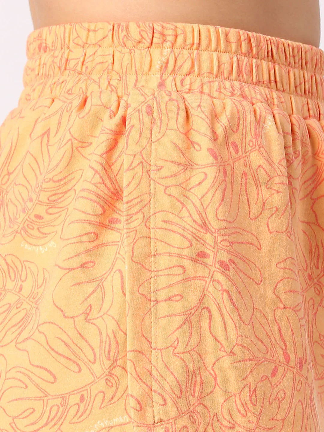 Women Relaxed Fit Shorts-Amber Yellow by Being Human Clothing