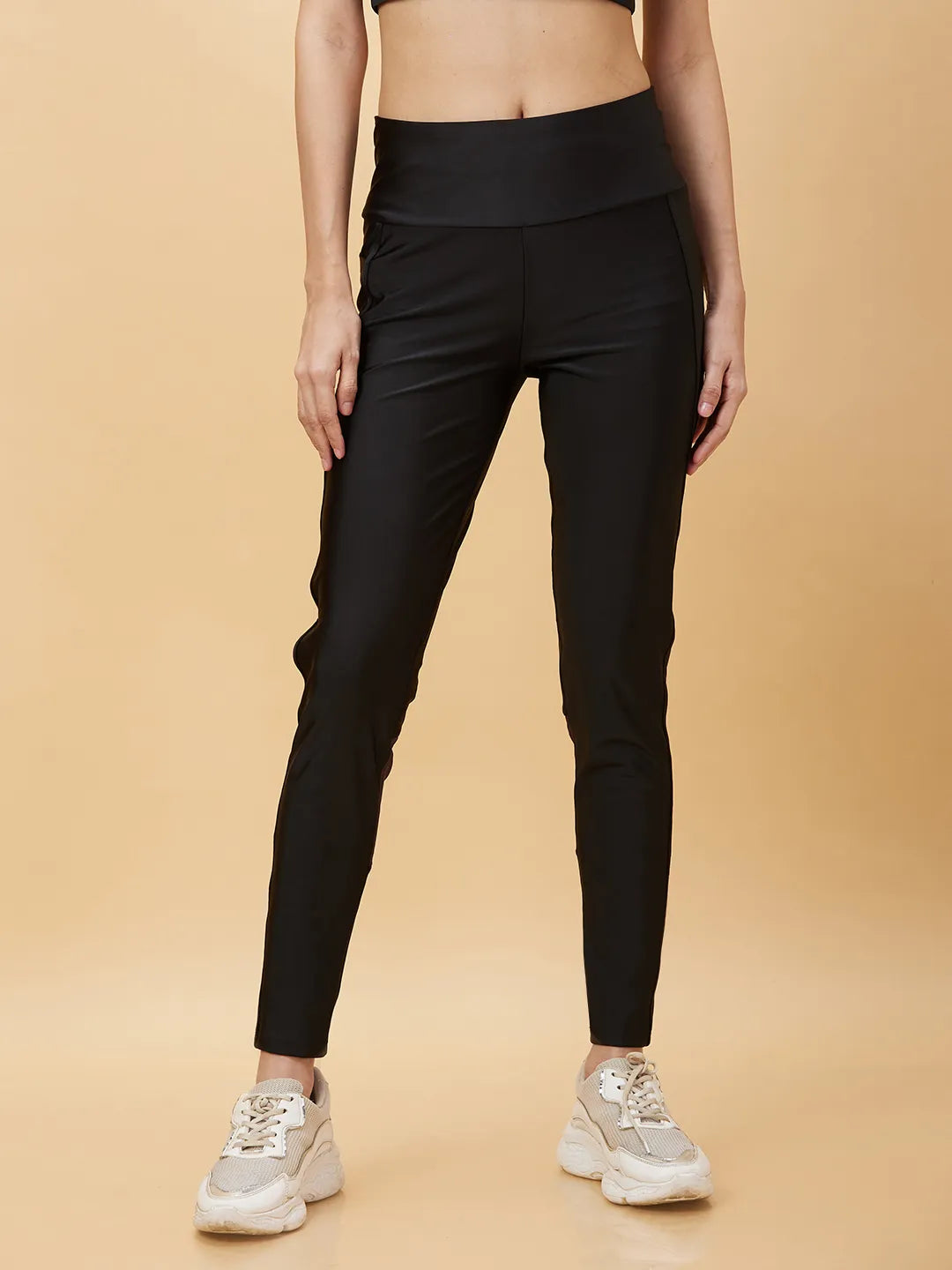 Being Human Clothing Womens-Bottom Track Black