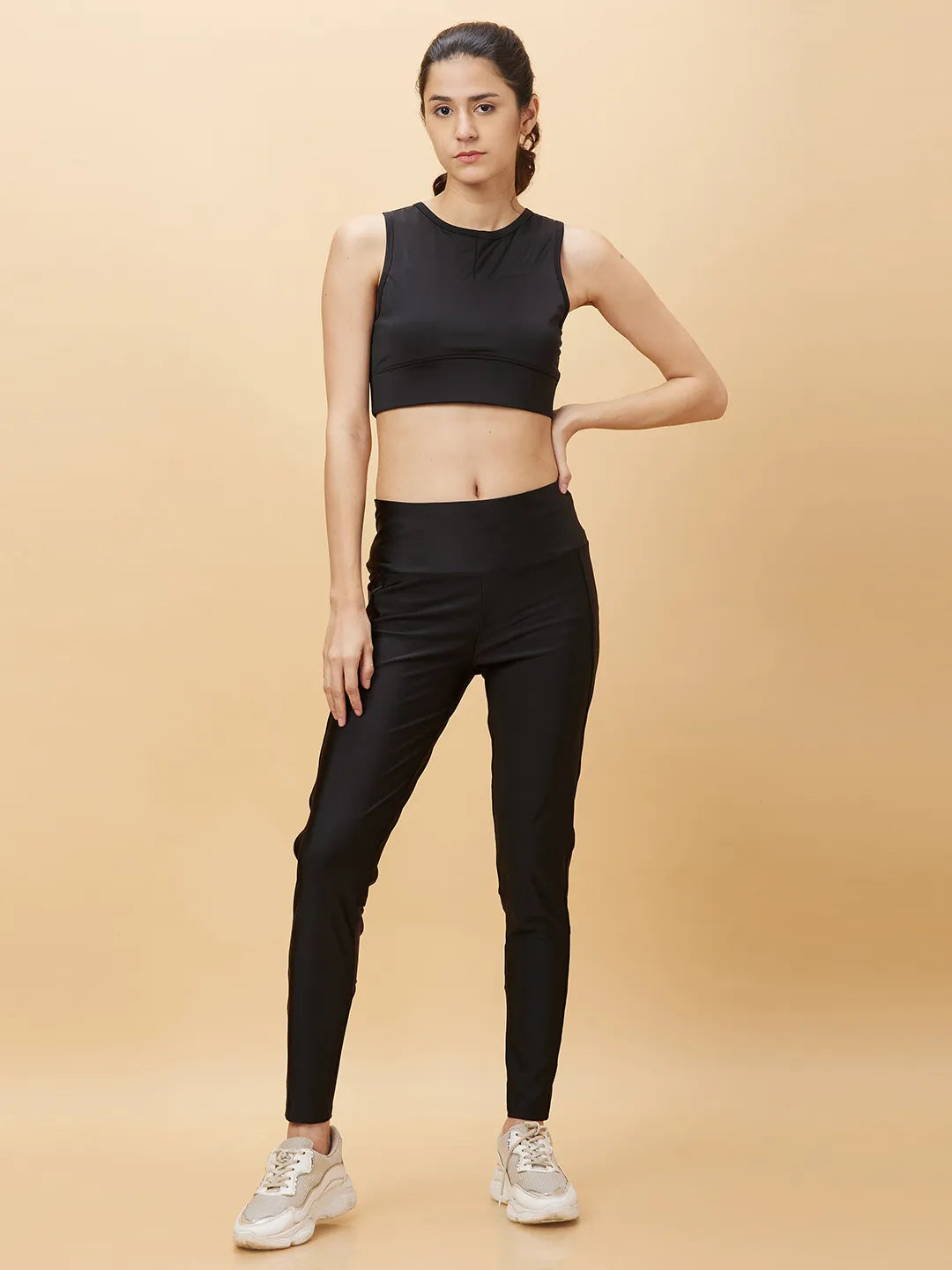 Being Human Clothing Womens-Bottom Track Black