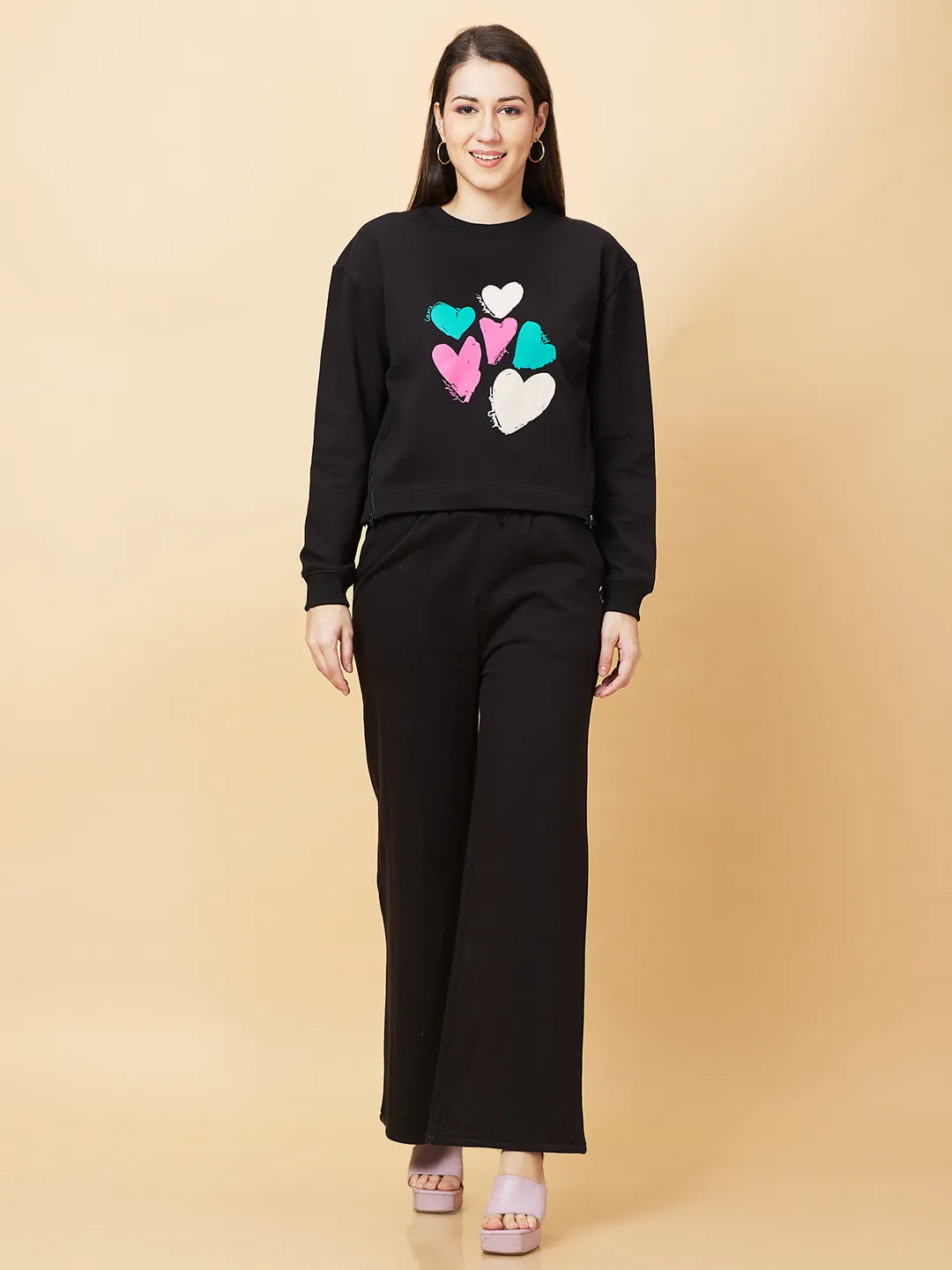 Being Human Clothing Womens-Bottom Track Black