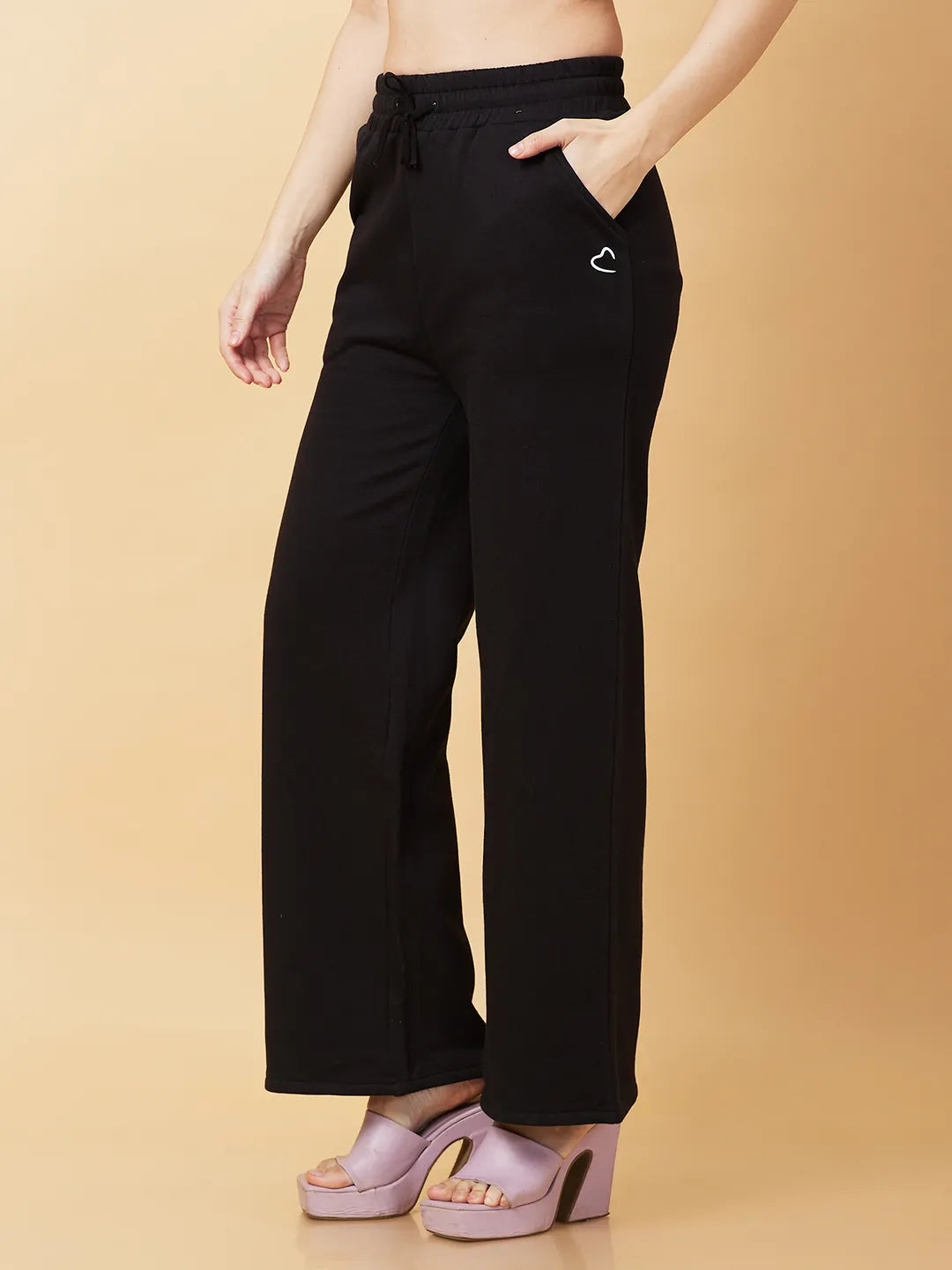 Being Human Clothing Womens-Bottom Track Black