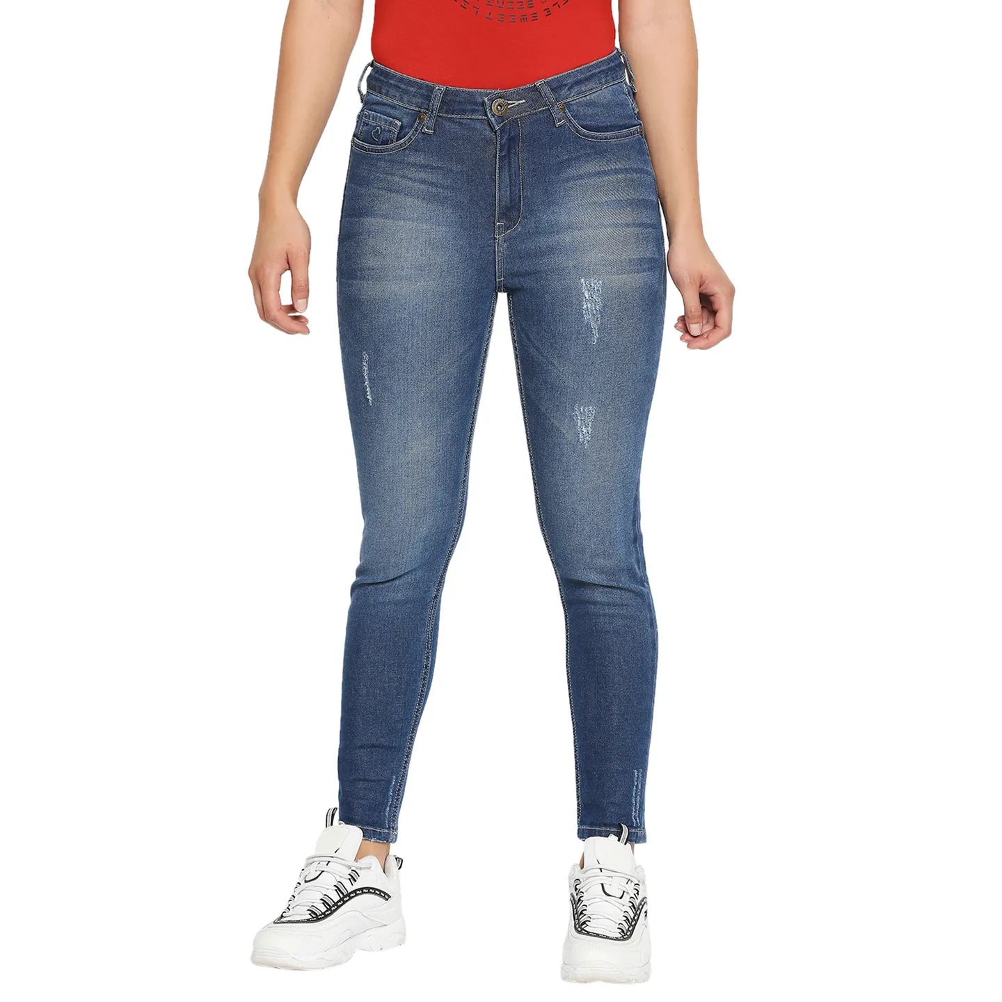 Being Human Clothing Women Skinny Fit Denim-Light  Tone