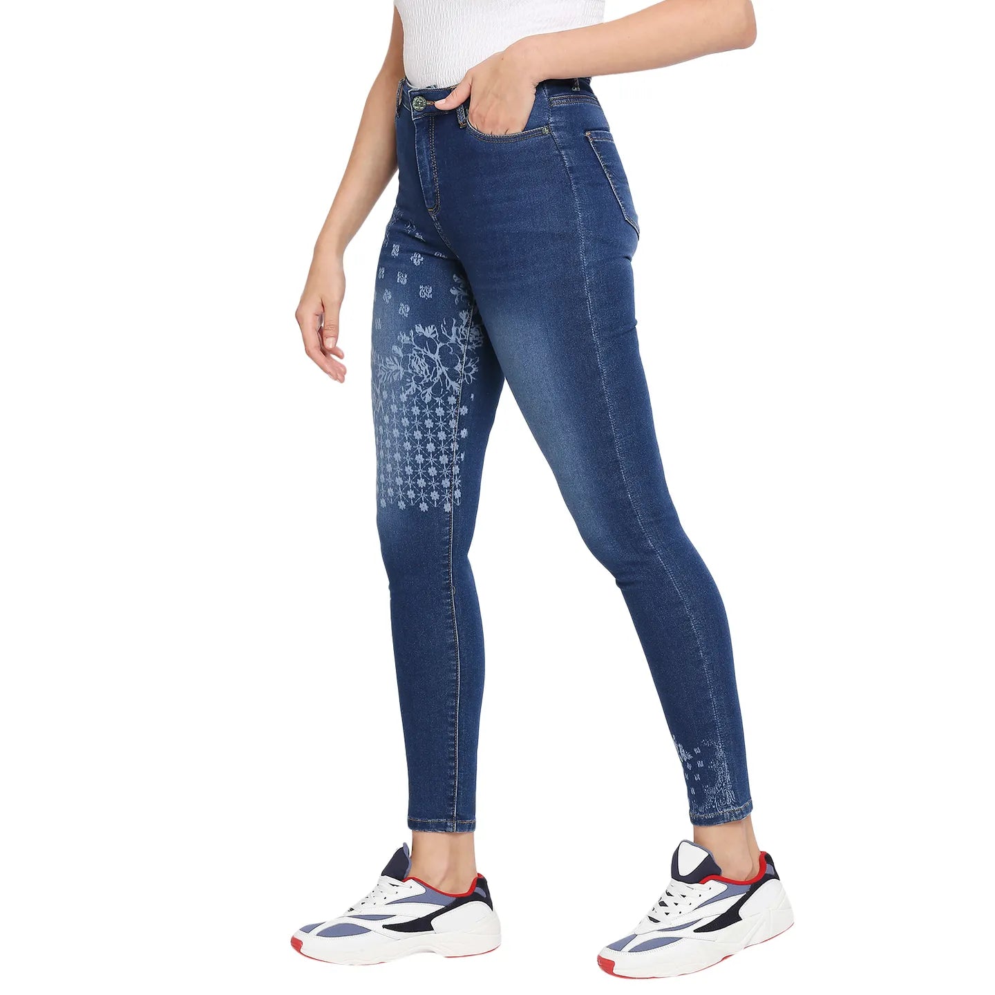 Being Human Clothing Women Skinny Fit Denim-Mid Blue