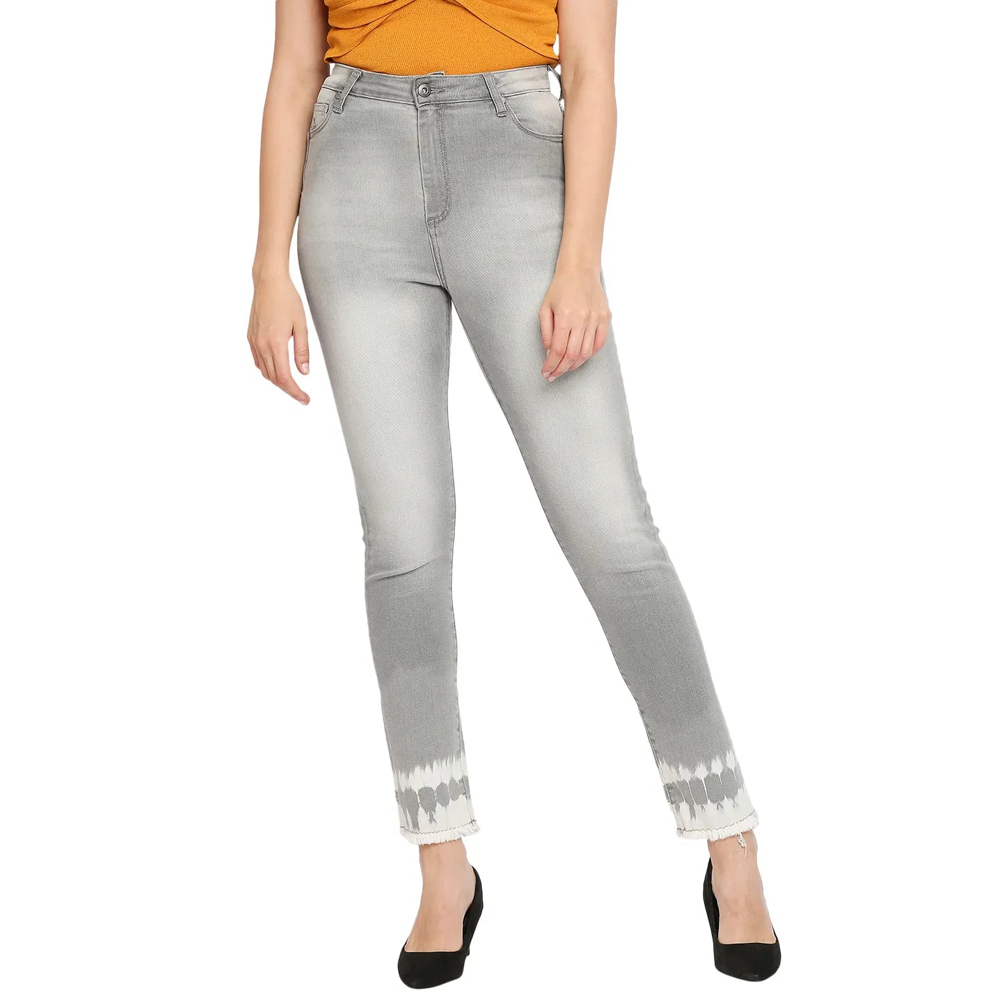 Being Human Clothing Women  Straight Fit Denim-Grey Tone