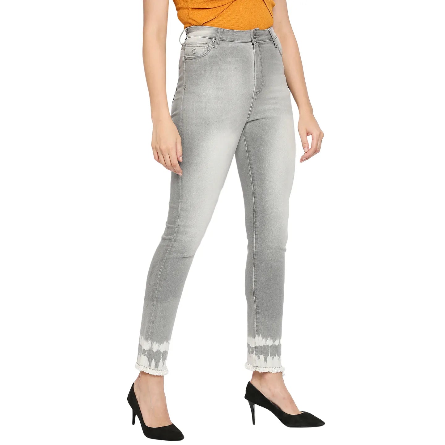 Being Human Clothing Women  Straight Fit Denim-Grey Tone