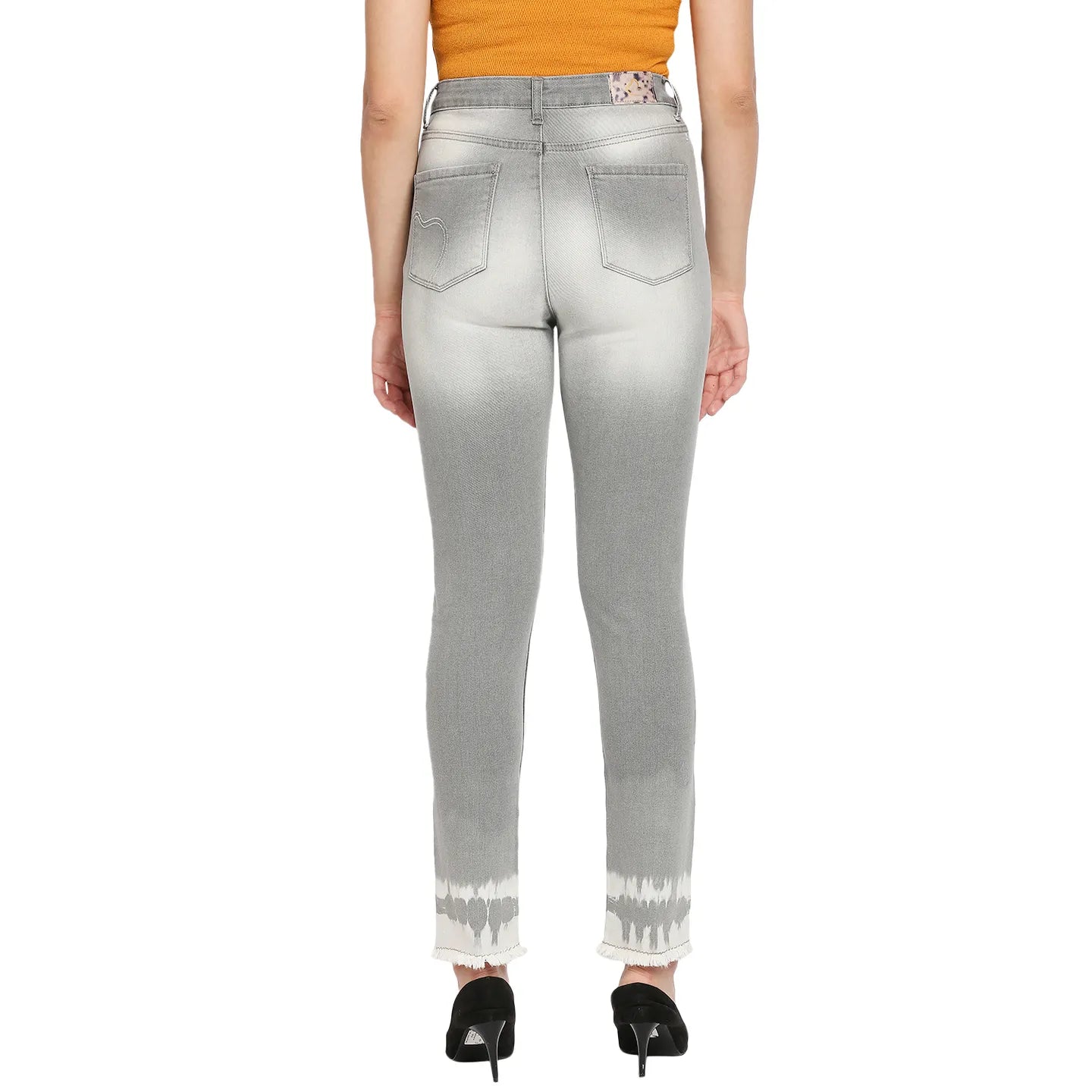 Being Human Clothing Women  Straight Fit Denim-Grey Tone