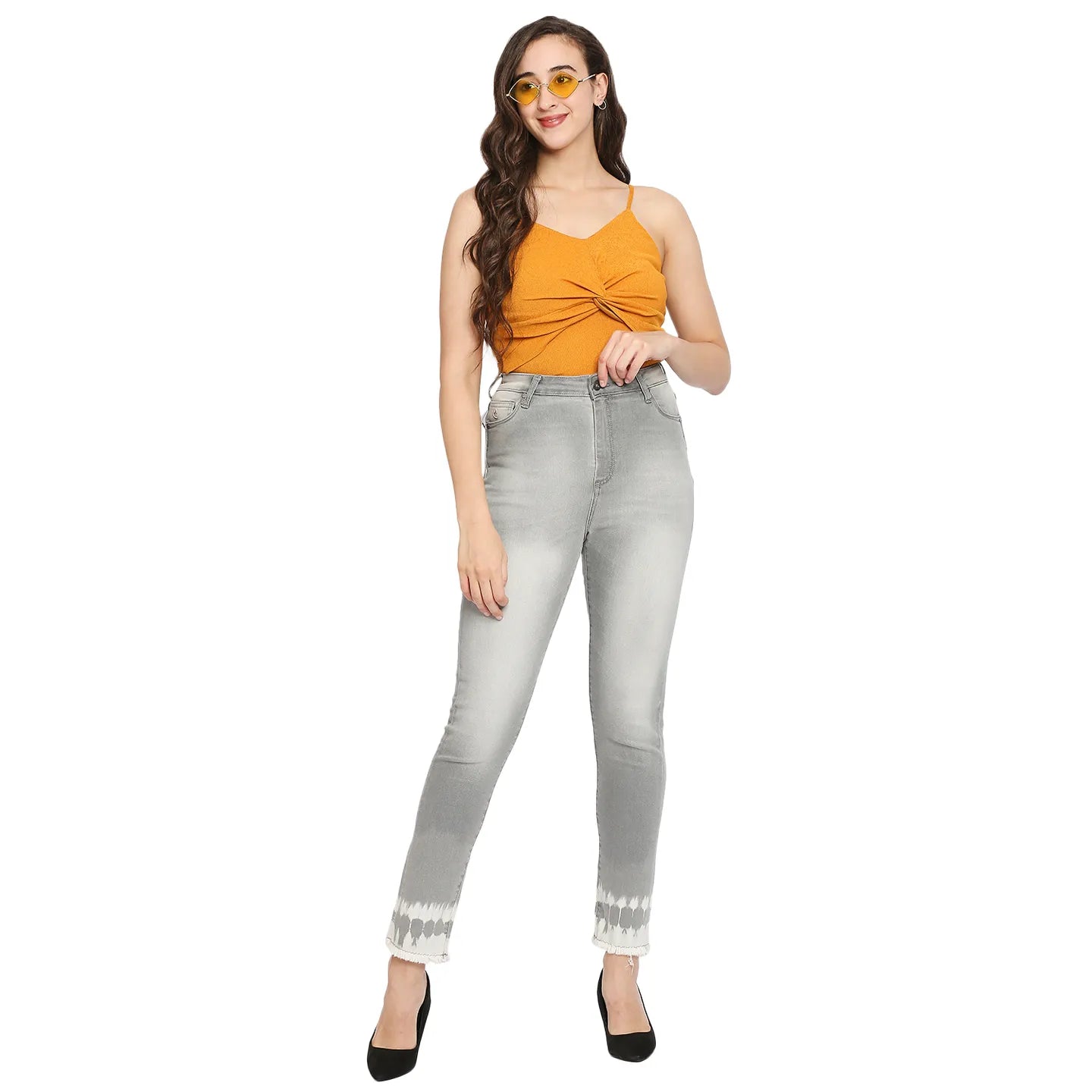 Being Human Clothing Women  Straight Fit Denim-Grey Tone