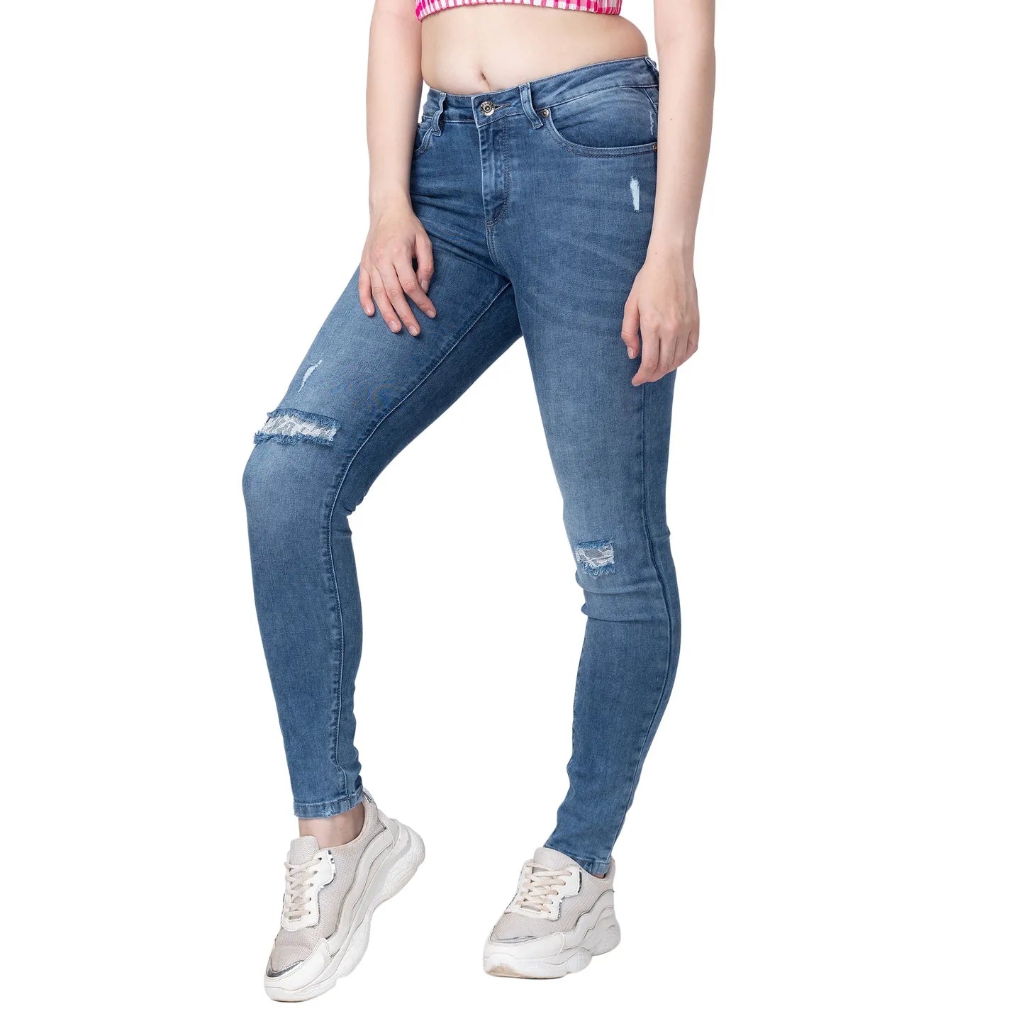 Being Human Clothing Women Skinny Fit Denim-Blue Tone