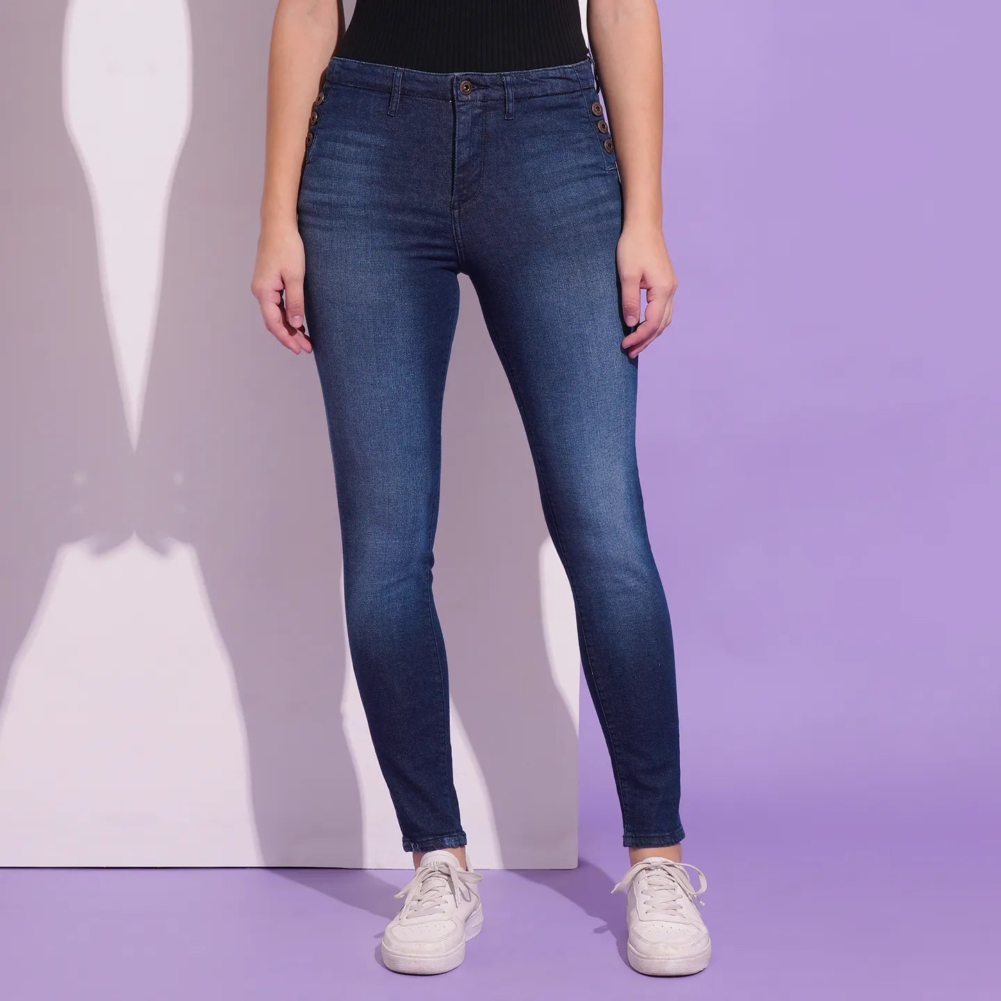 Being Human Clothing Women Skinny Fit Denim-Deep Blue