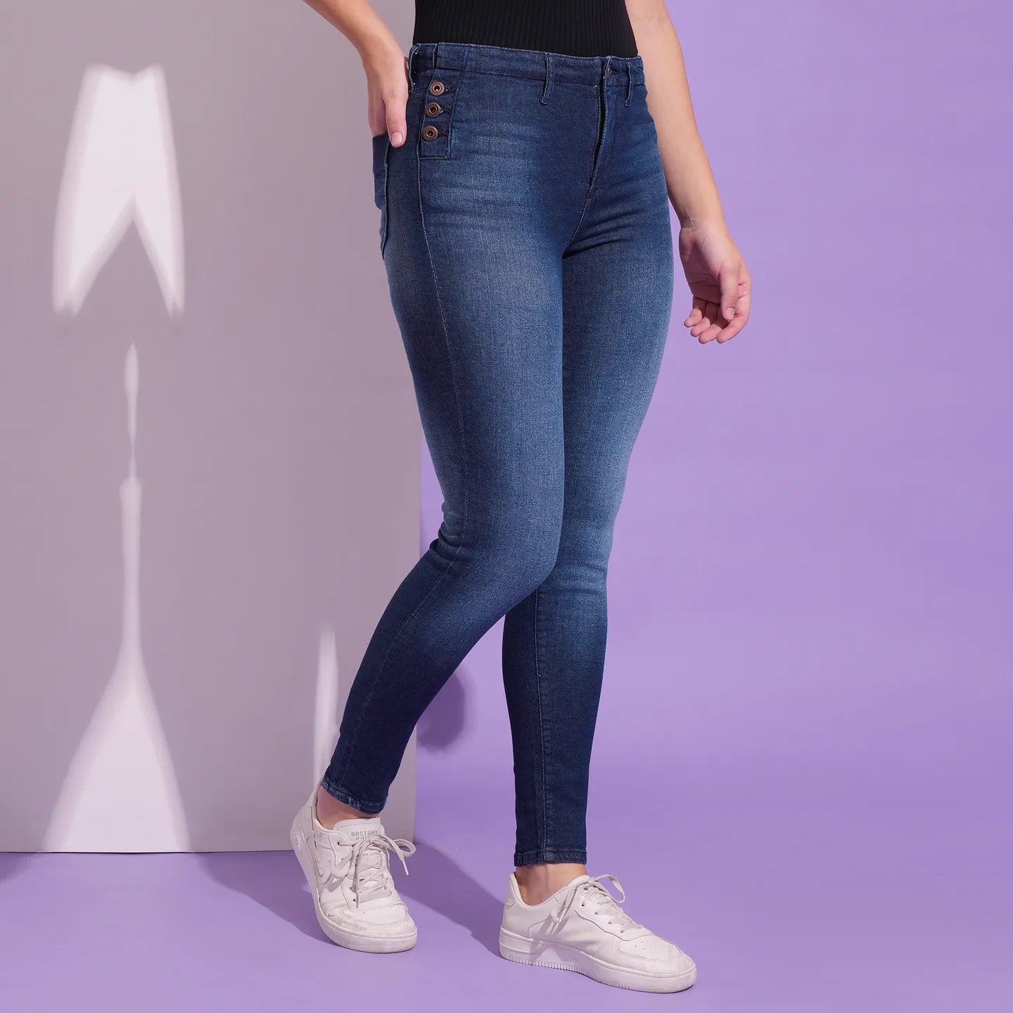 Being Human Clothing Women Skinny Fit Denim-Deep Blue