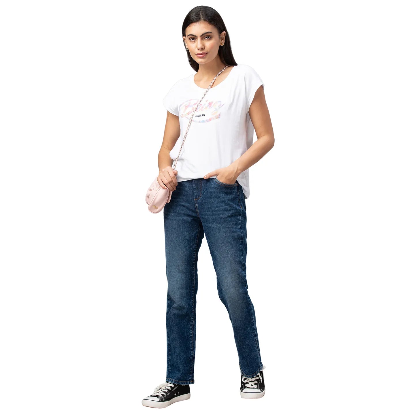 Being Human Clothing Women Kick Flare  Fit Denim-Deep Indigo