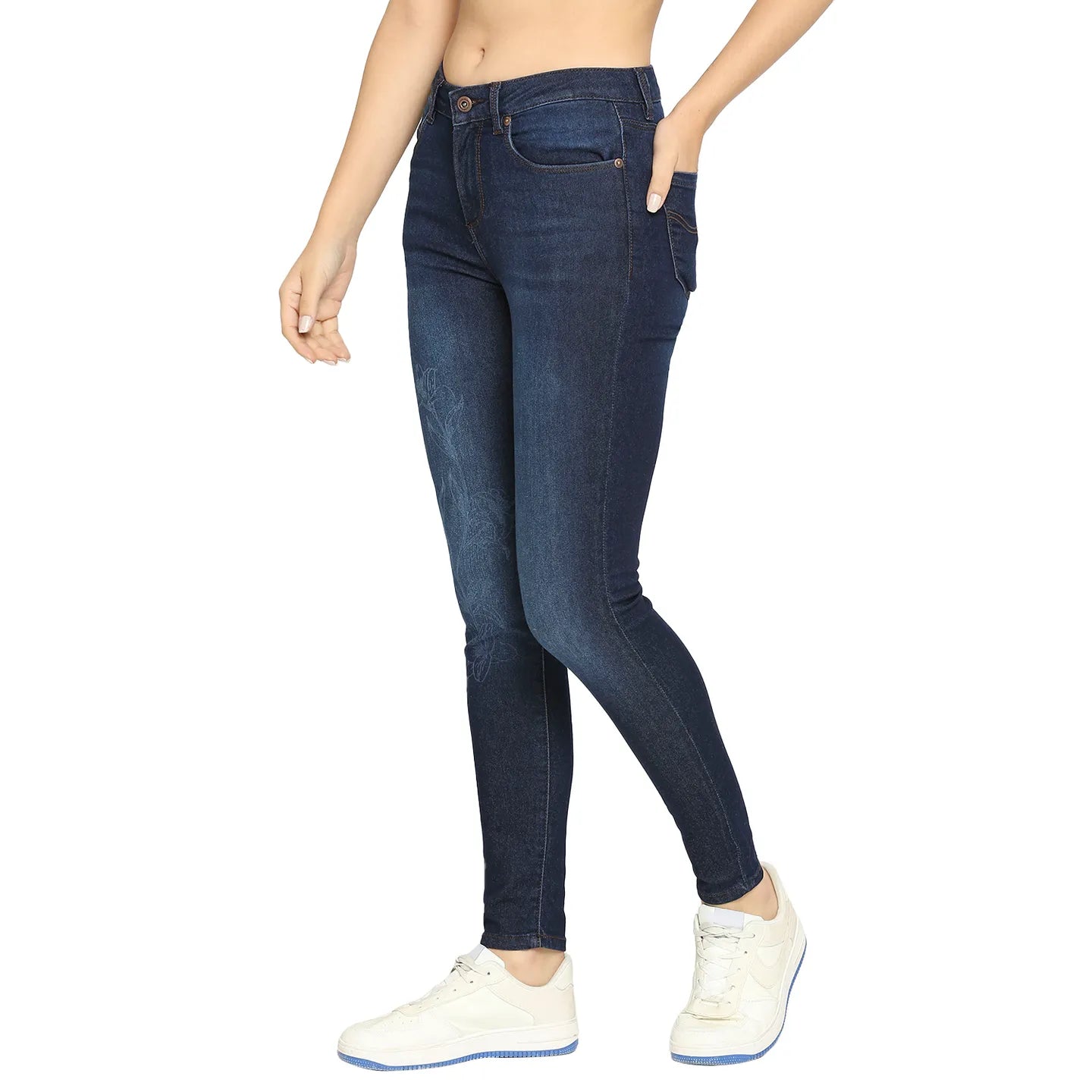 Being Human Clothing Women Skinny Fit Denim-Dk Wash