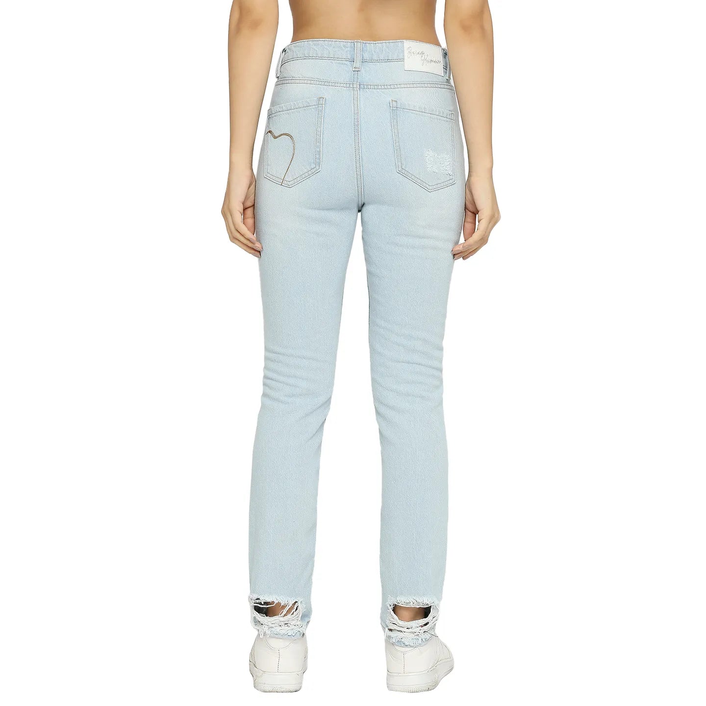 Being Human Clothing Women  Straight Fit Denim-Ice Blue