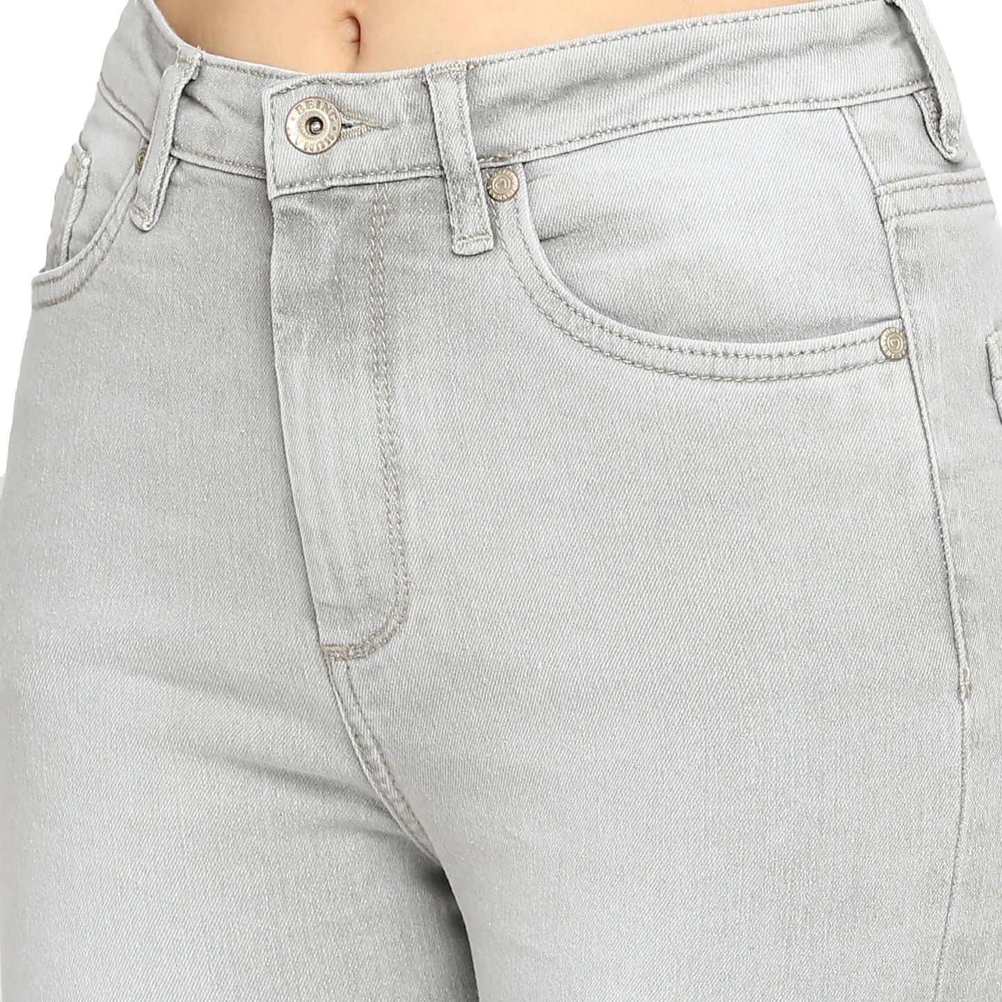 Being Human Clothing Women  Straight Fit Denim-Ice Grey