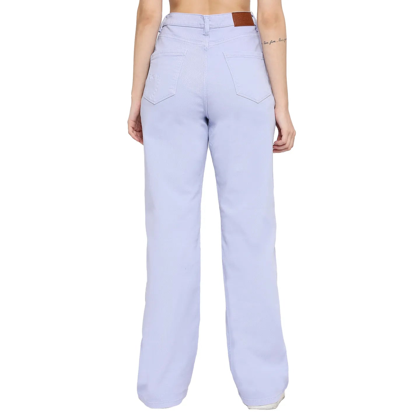 Being Human Clothing Women  Wide Leg Bottom Denim-Sand Verbena