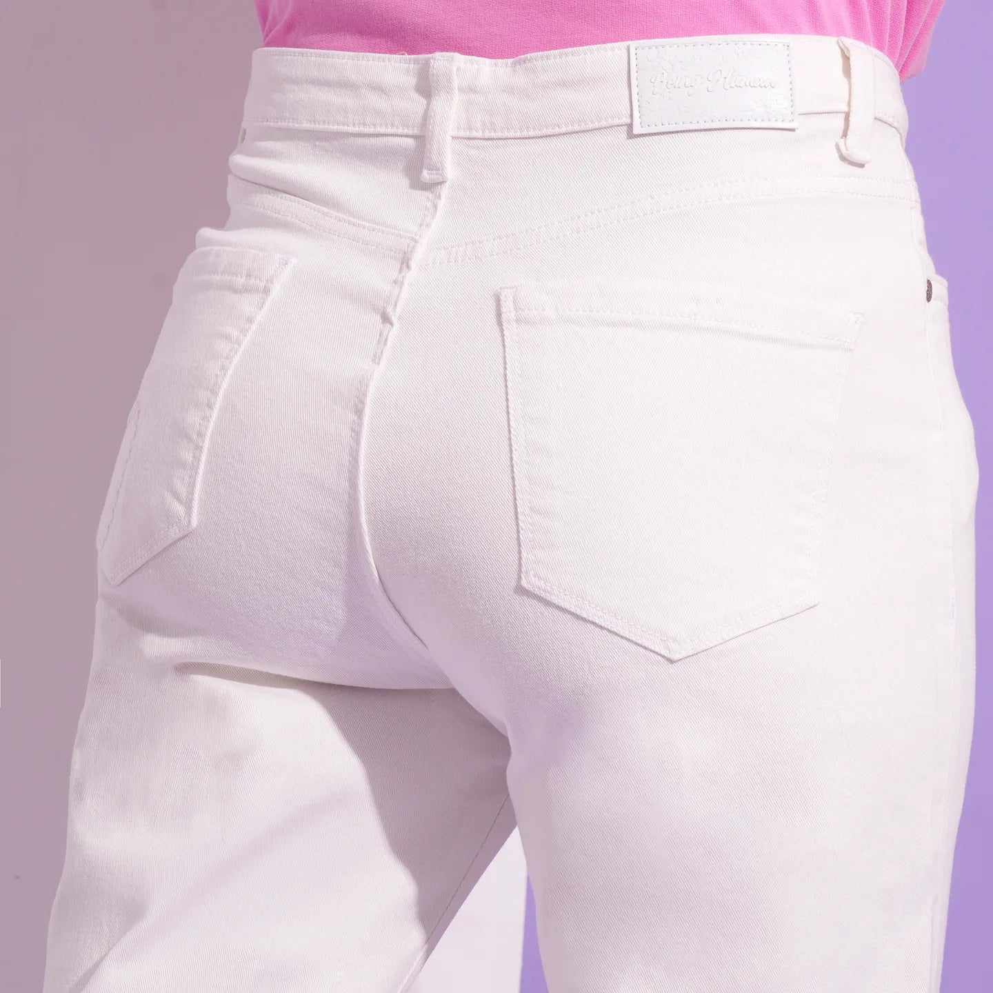 Being Human Clothing Women  Wide Leg Bottom Denim-White