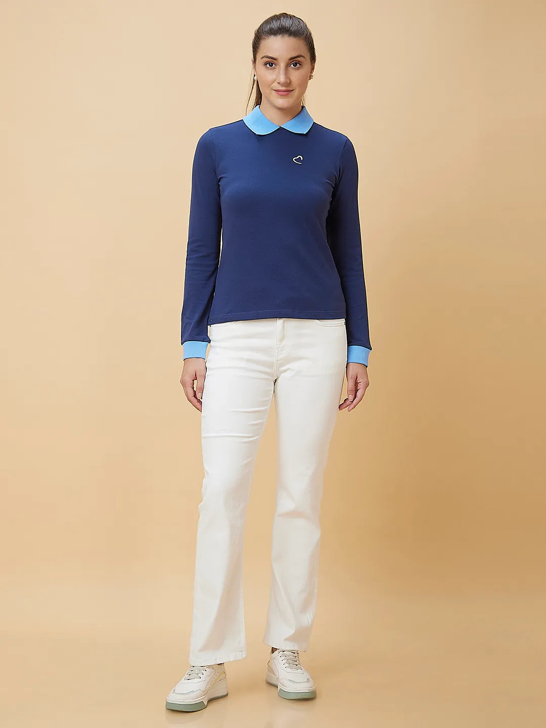 Being Human Clothing Women Boot Cut Fit Denim-White