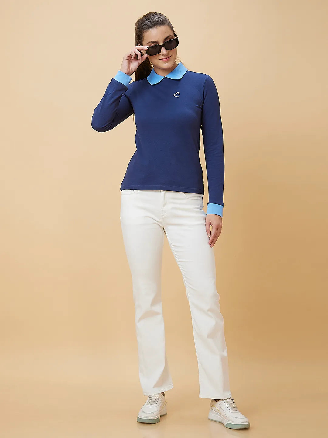 Being Human Clothing Women Boot Cut Fit Denim-White