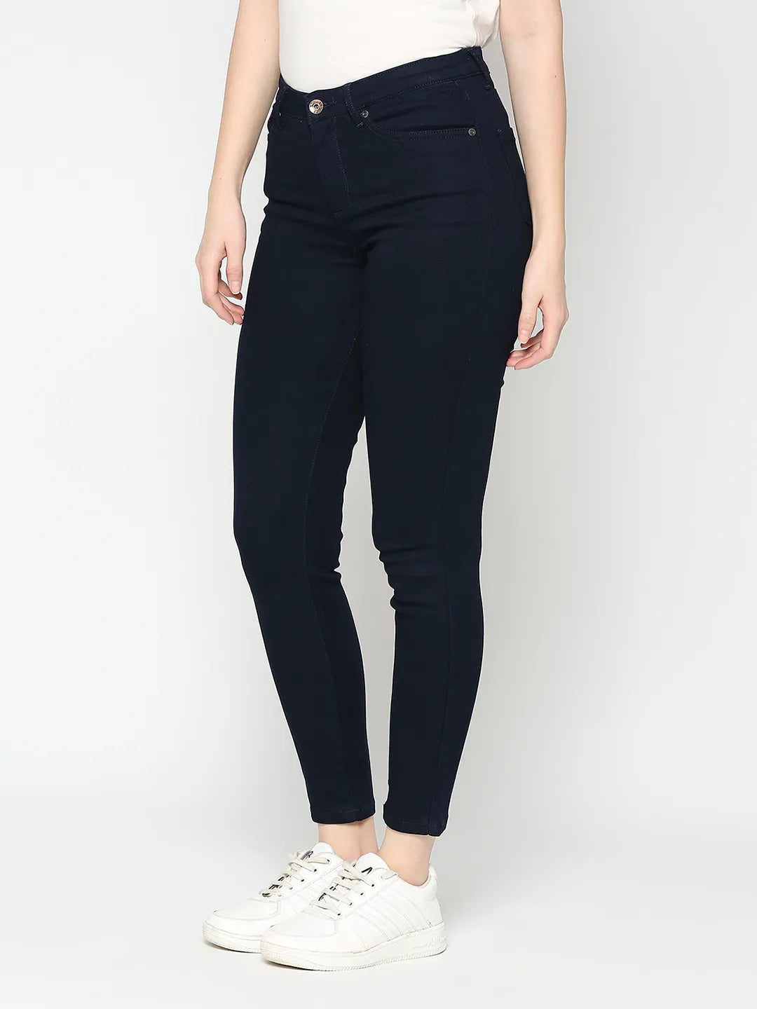 Being Human Clothing Women Mid Rise Skinny Fit None Denim Dk Wash