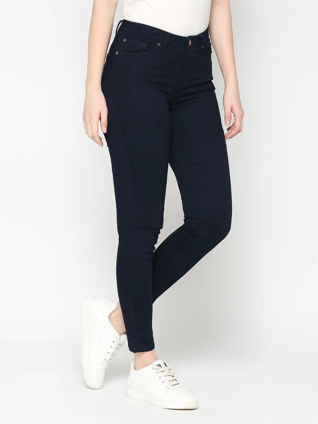 Being Human Clothing Women Mid Rise Skinny Fit None Denim Dk Wash