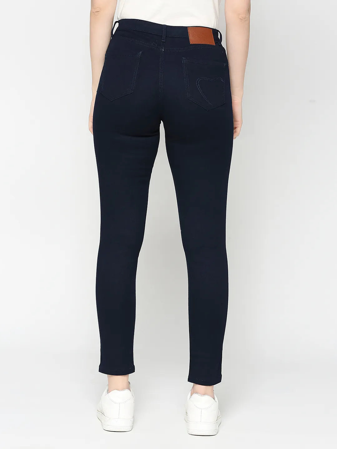 Being Human Clothing Women Mid Rise Skinny Fit None Denim Dk Wash