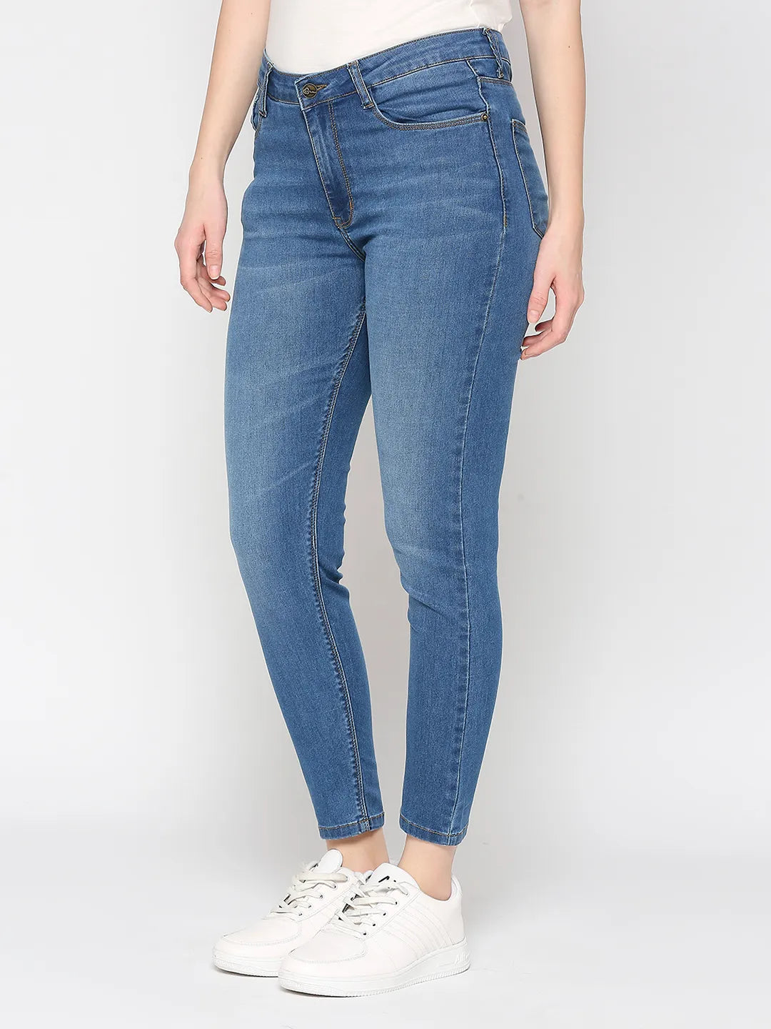 Being Human Clothing Women Mid Rise Skinny Fit None Denim Mid Wash