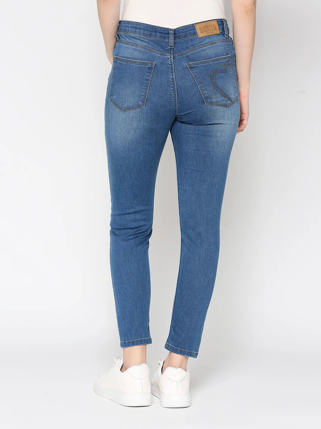 Being Human Clothing Women Mid Rise Skinny Fit None Denim Mid Wash