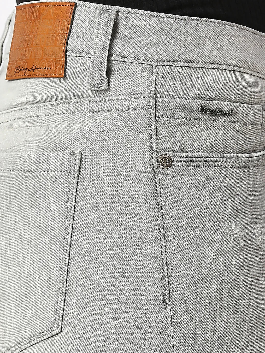 Being Human Clothing Women Boot Cut Mid Rise Fit Denim-Grey Wash