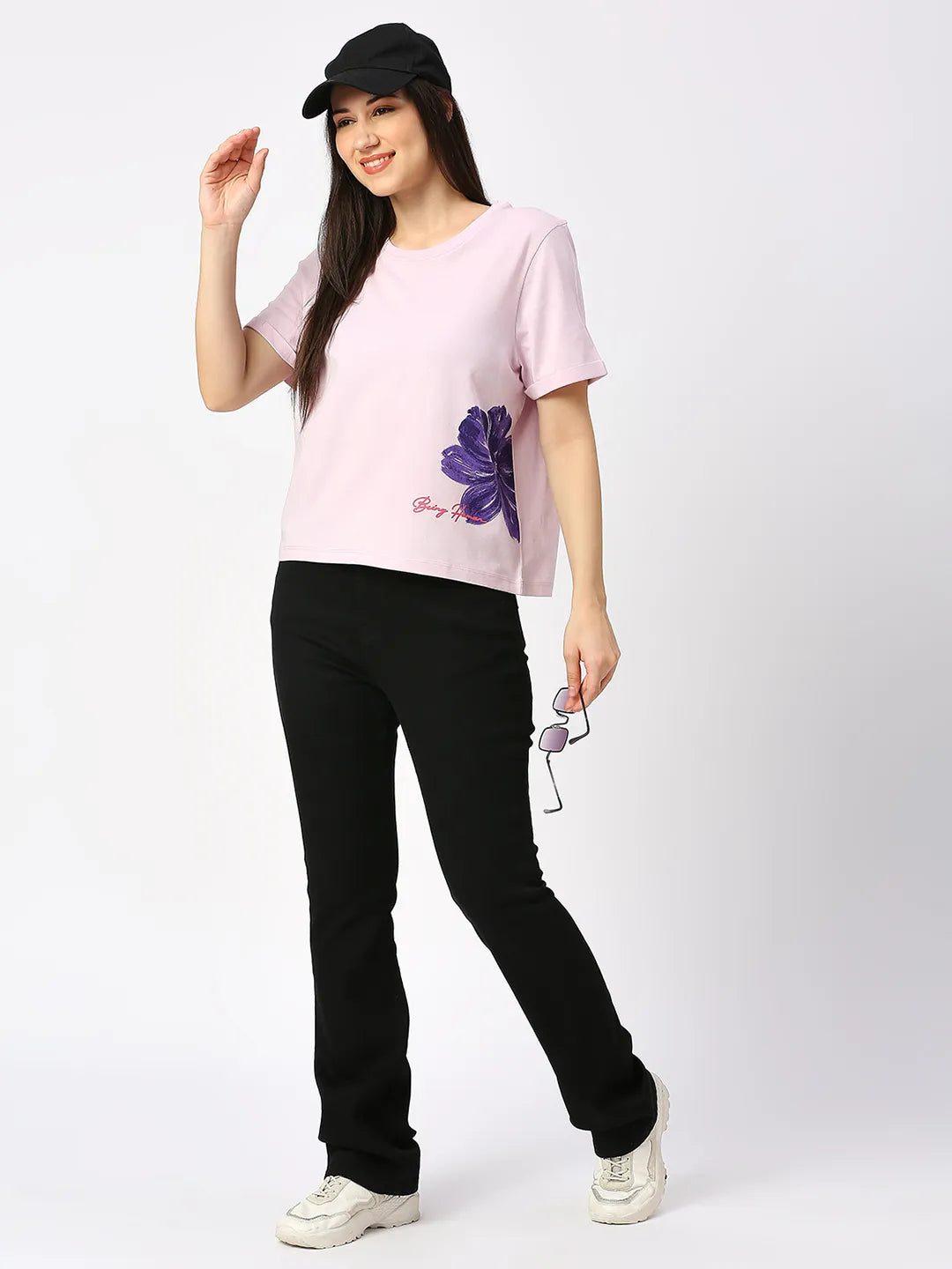 Being Human Clothing Women Boot Cut Mid Rise Fit Denim-Black