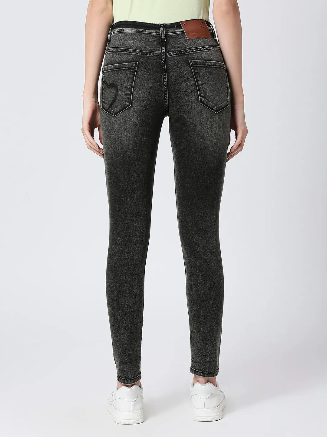 Being Human Clothing Women Skinny Mid Rise Fit Denim-Black Wash