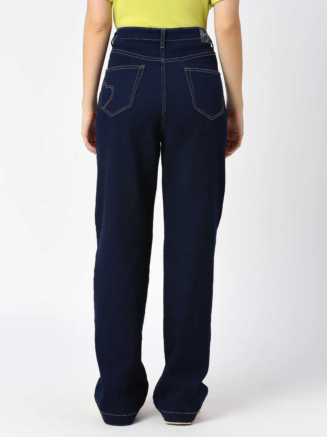 Being Human Clothing Women Wide Flare Leg High Rise Fit Denim-Raw Indigo