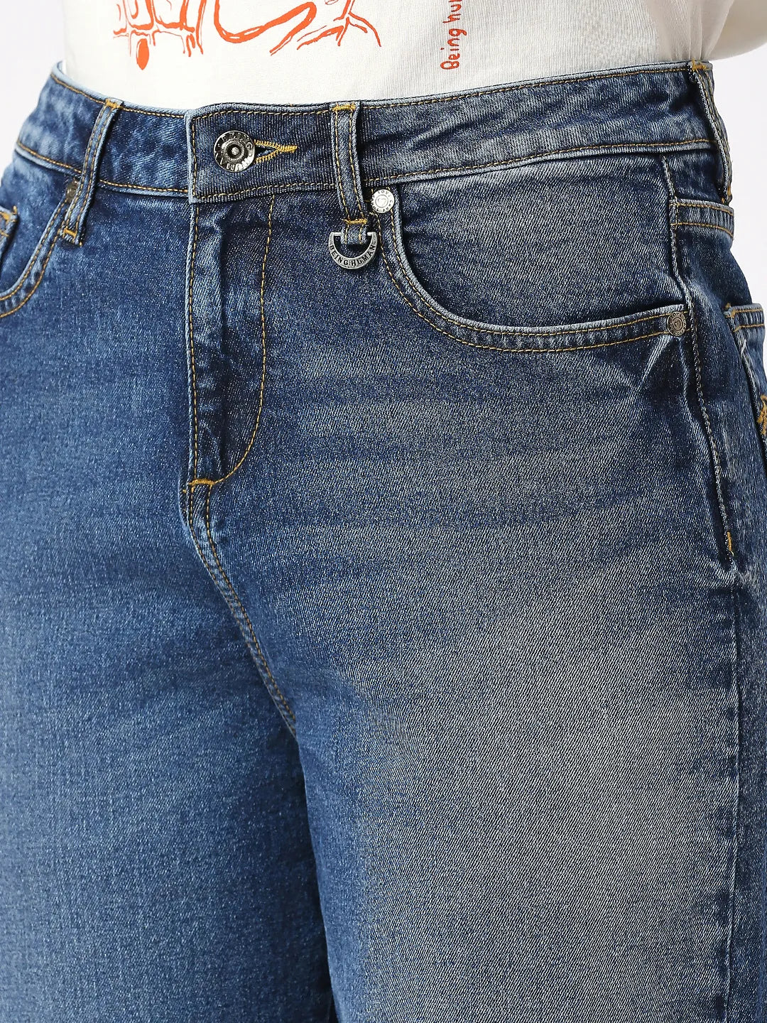 Being Human Clothing Denim Womens Dark Indigo