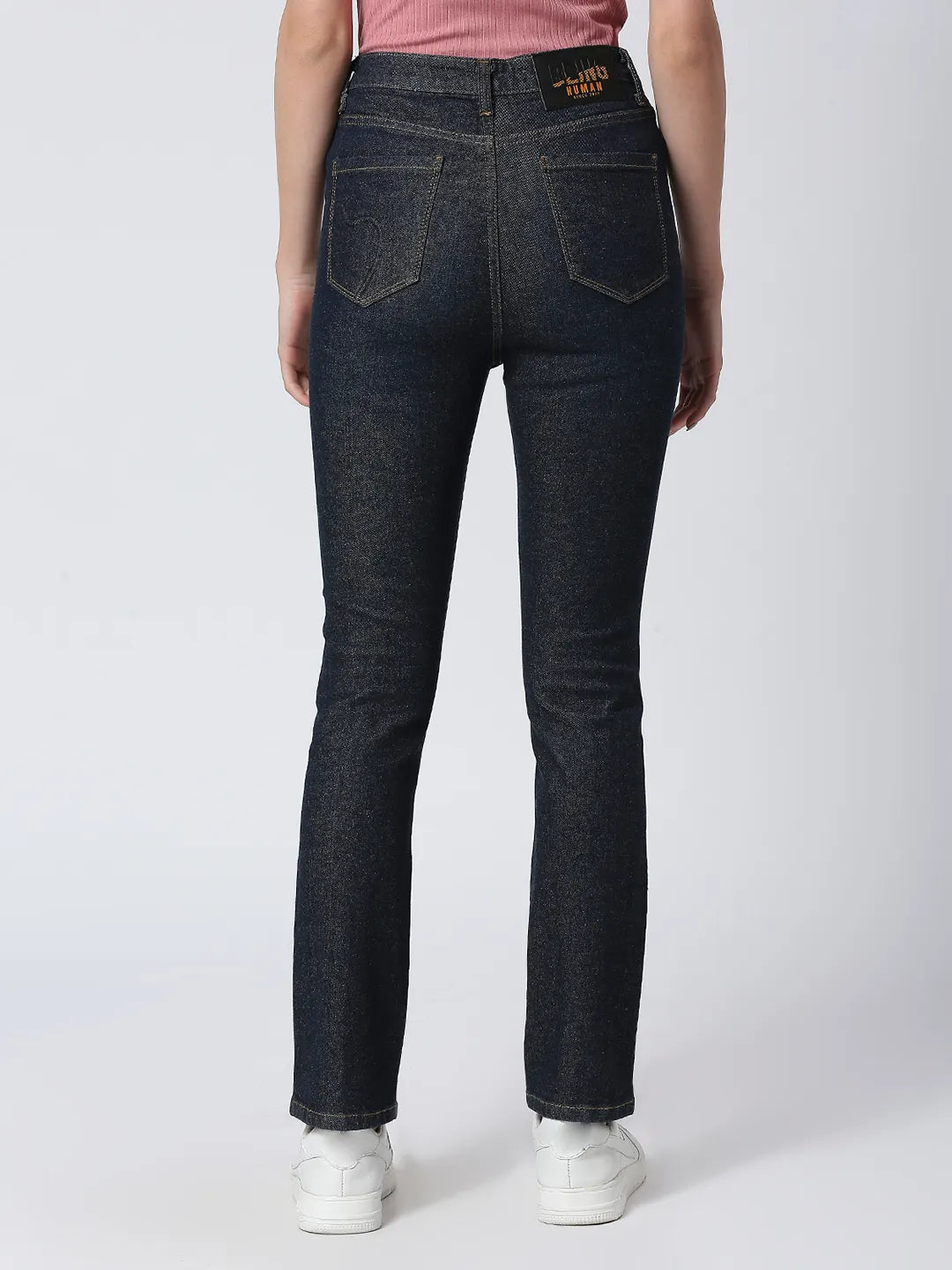 Being Human Clothing Women Slim Straight High Rise Fit Denim-Dark Indigo