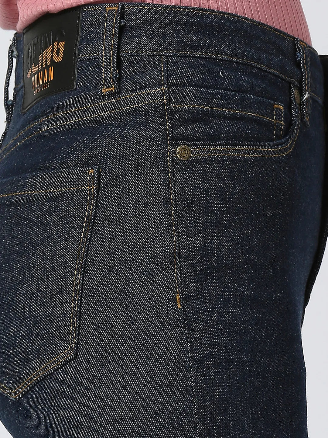 Being Human Clothing Women Slim Straight High Rise Fit Denim-Dark Indigo