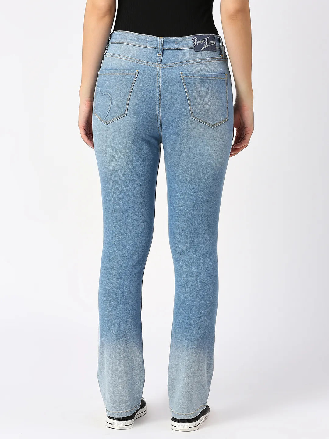 Being Human Clothing Women Slim Straight High Rise Fit Denim-Ice Blue