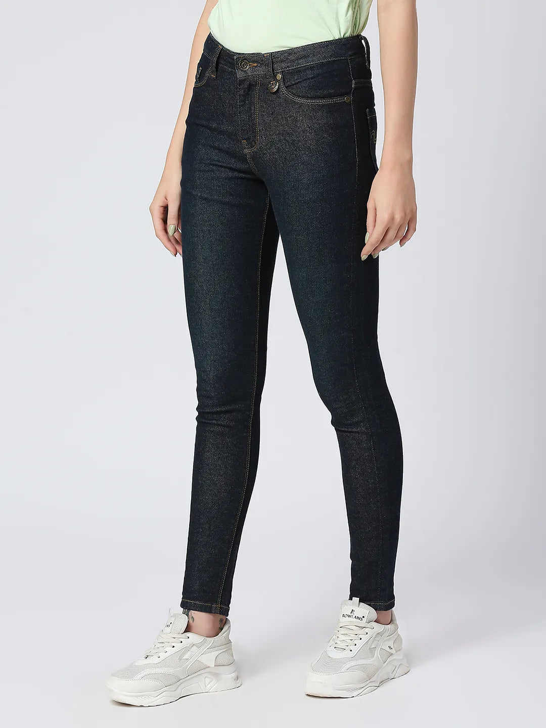 Being Human Clothing Women Skinny Mid Rise Fit Denim-Dark Indigo