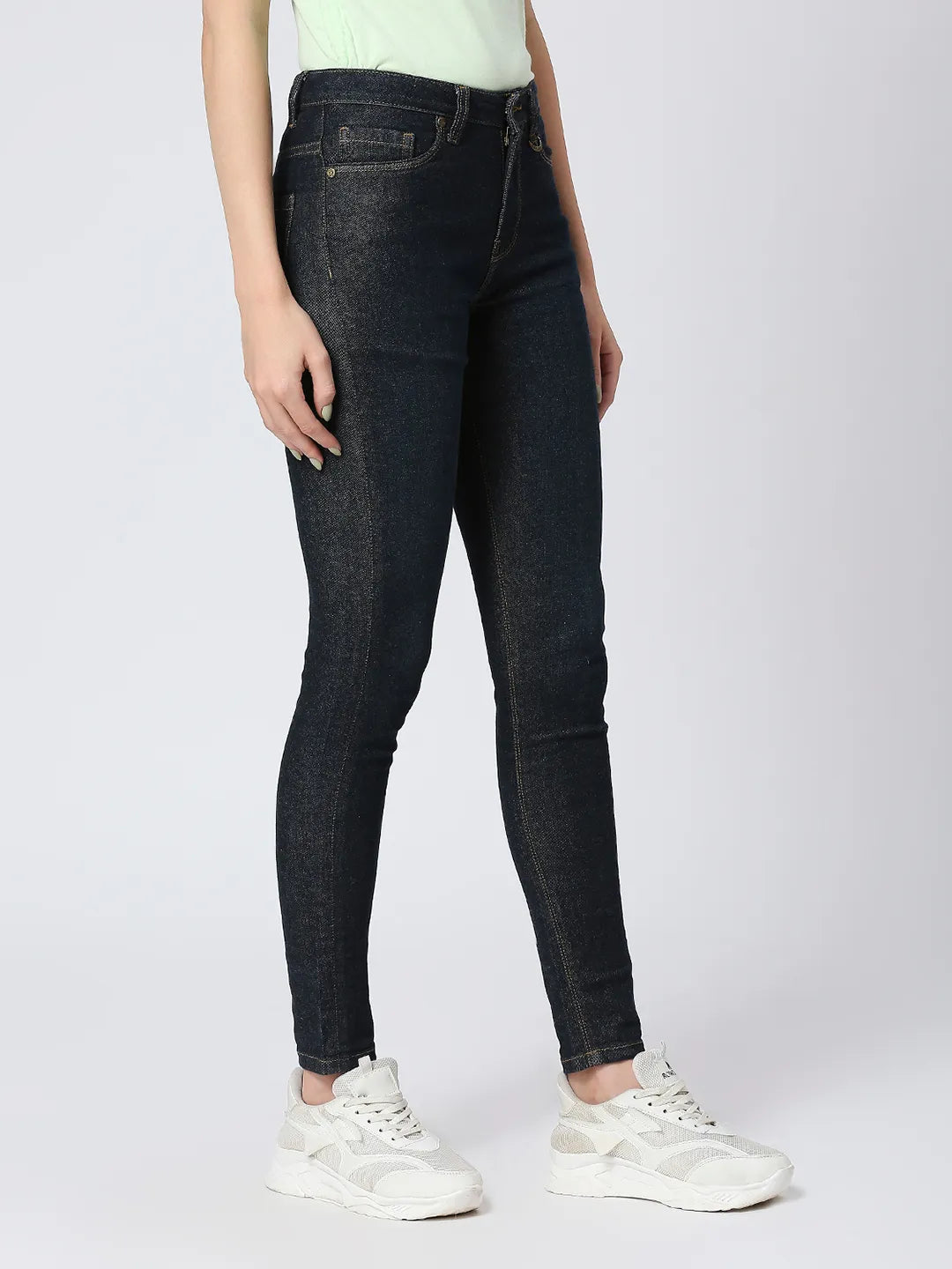 Being Human Clothing Women Skinny Mid Rise Fit Denim-Dark Indigo