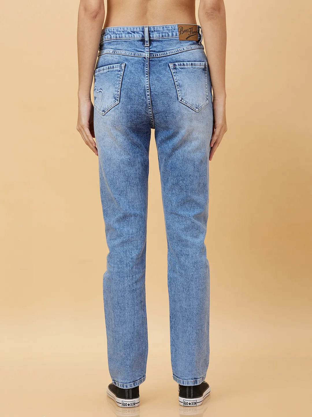 Being Human Clothing Womens-Bottom Denim Light Blue