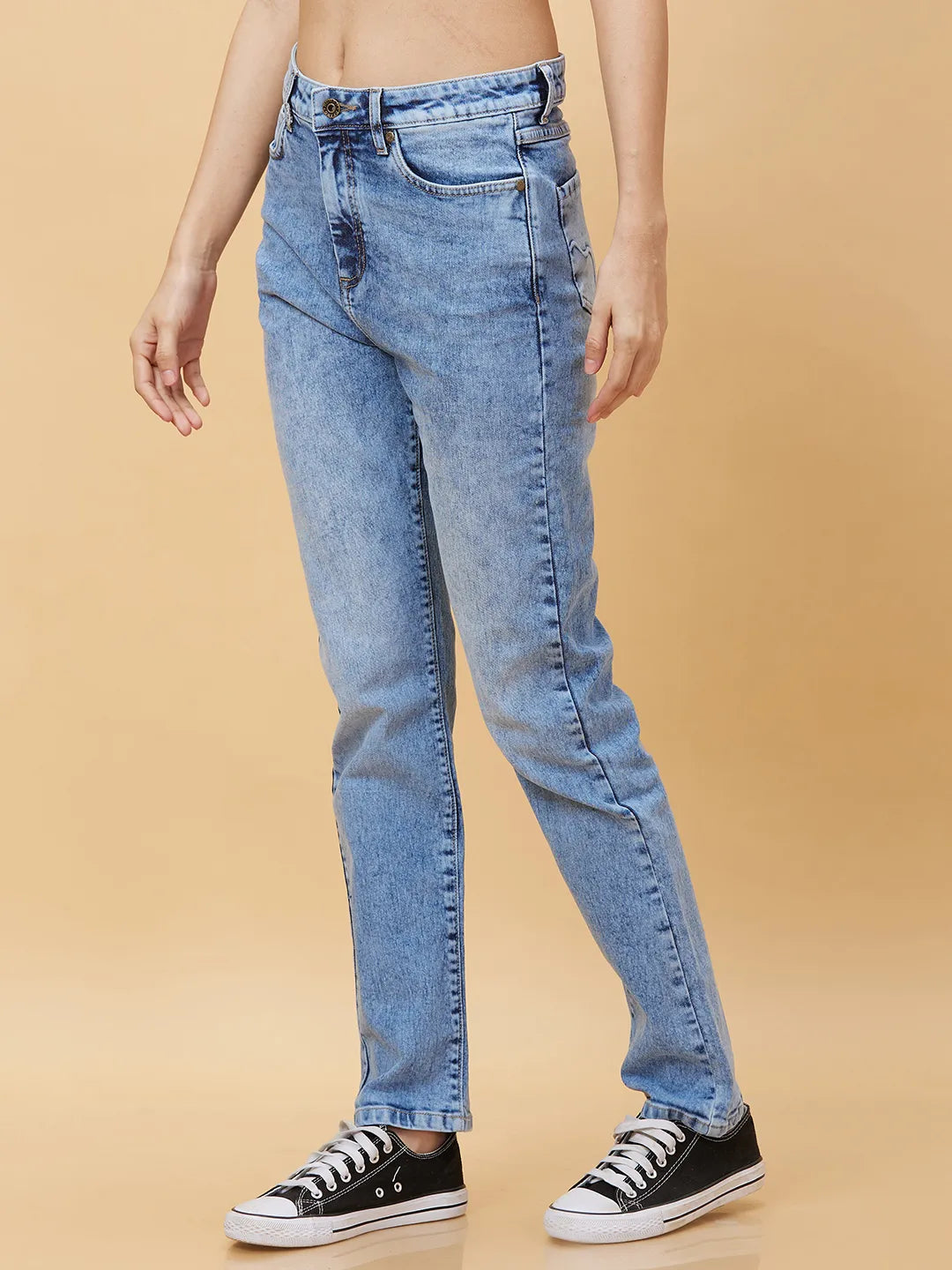 Being Human Clothing Womens-Bottom Denim Light Blue