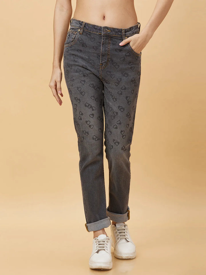 Charcoal Slim Straight Fit Women's Denim By Being Human Clothing