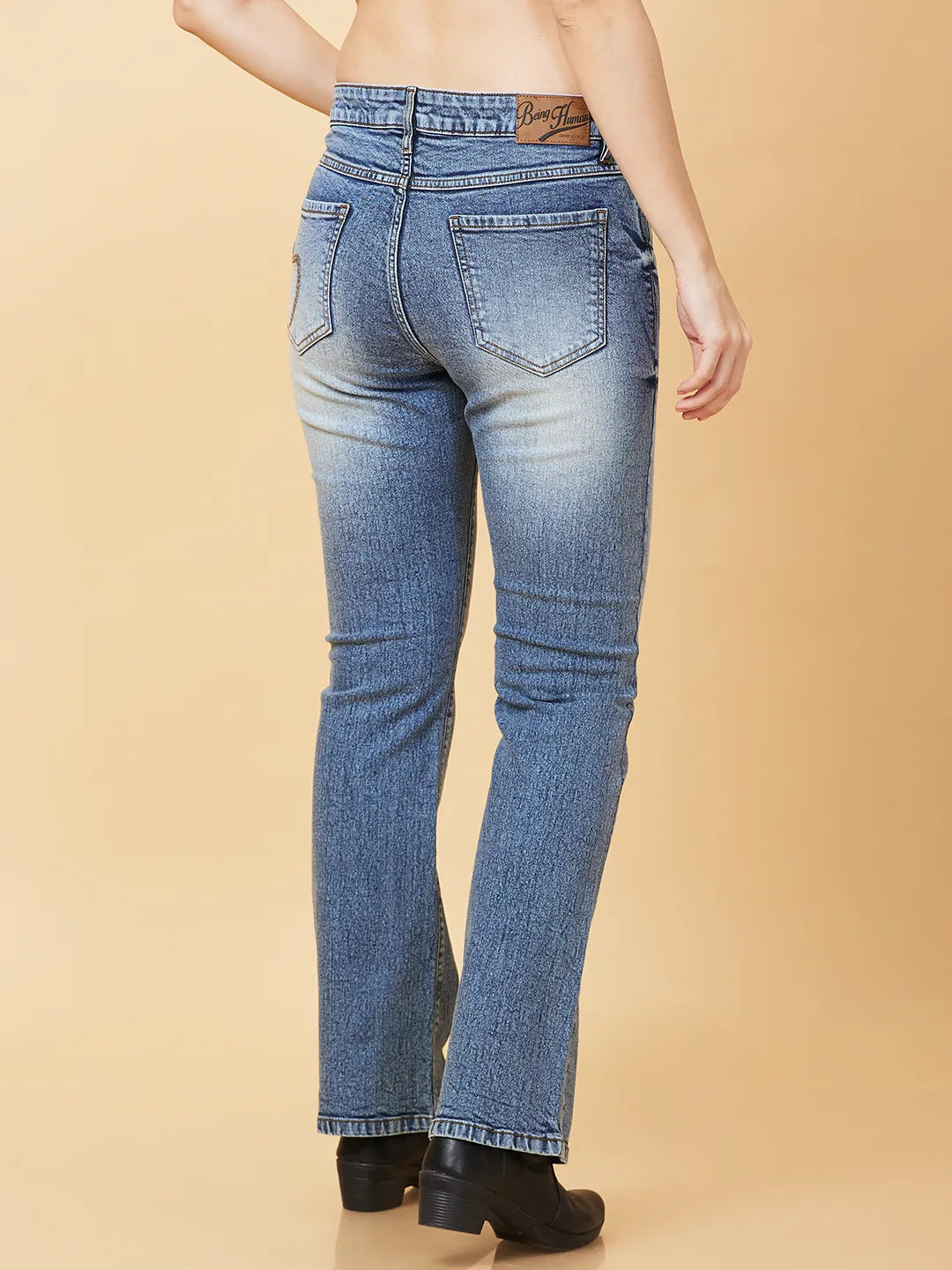 Being Human Clothing Womens-Bottom Denim Indigo Blue