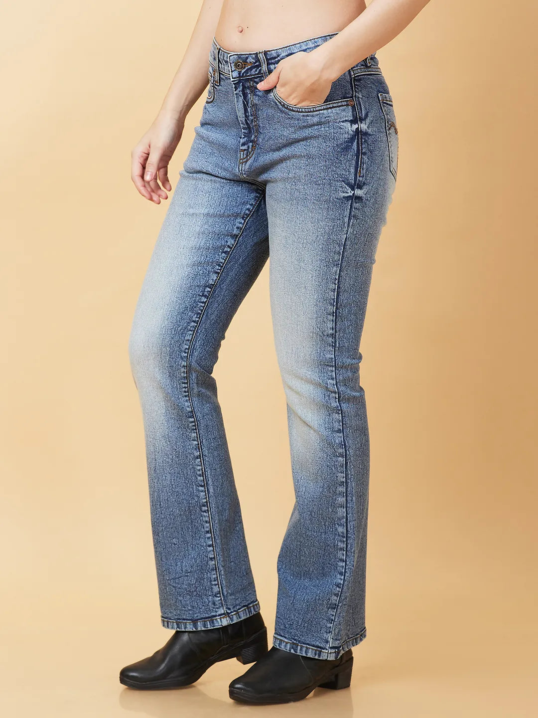 Being Human Clothing Womens-Bottom Denim Indigo Blue