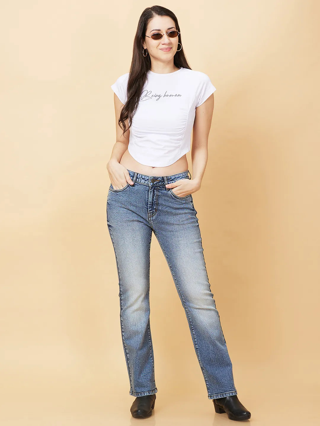 Being Human Clothing Womens-Bottom Denim Indigo Blue