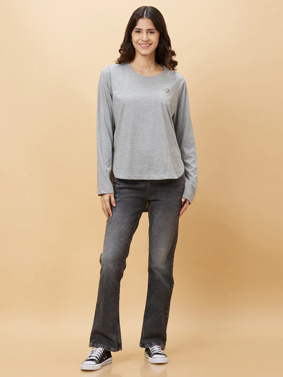 Being Human Clothing Womens-Bottom Denim Charcoal