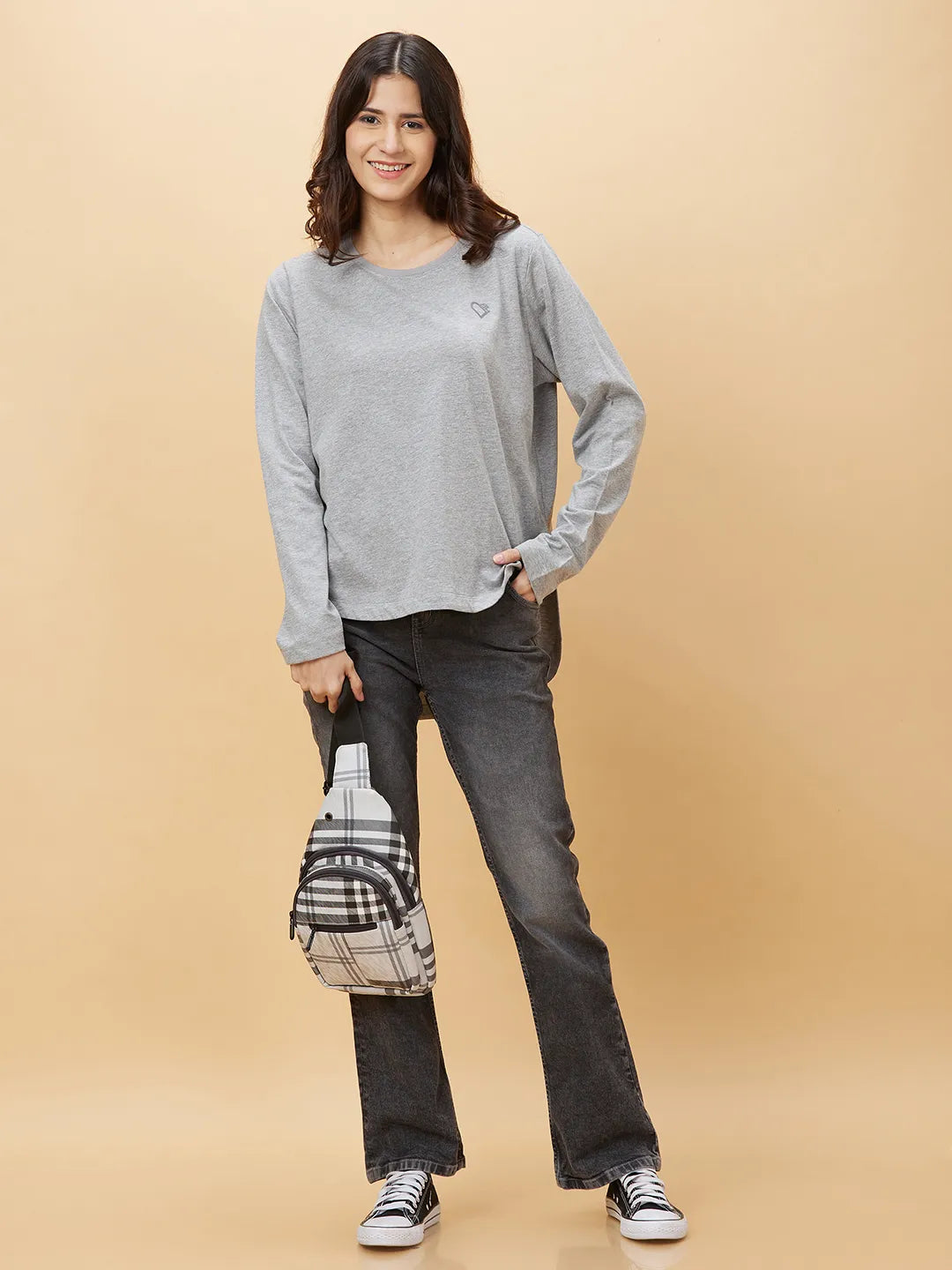 Being Human Clothing Womens-Bottom Denim Charcoal