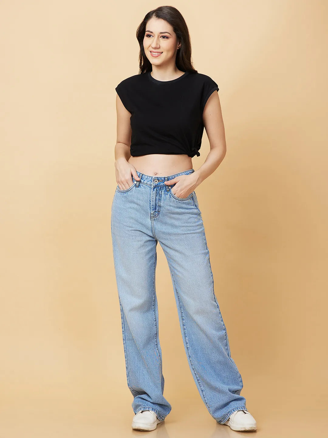 Being Human Clothing Womens-Bottom Denim Light Blue