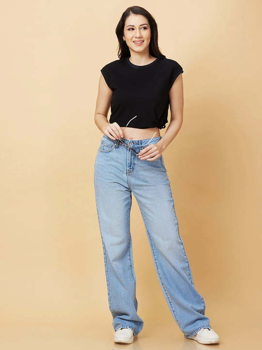 Being Human Clothing Womens-Bottom Denim Light Blue