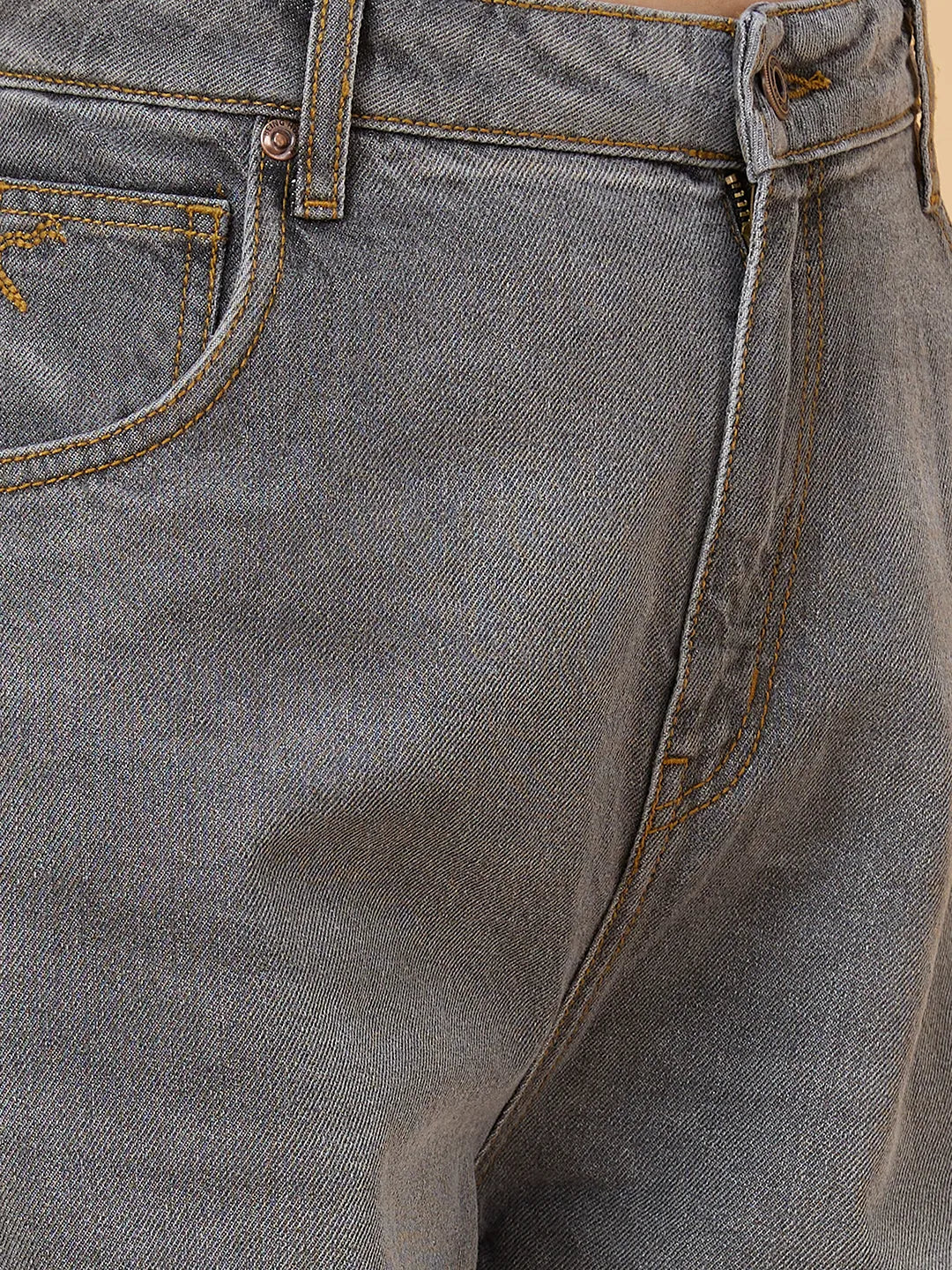 Being Human Clothing Womens-Bottom Denim Grey Wash